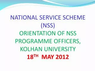 Cardinal Principle, Objectives and Motto of NSS