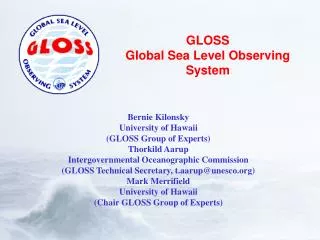 GLOSS Global Sea Level Observing System