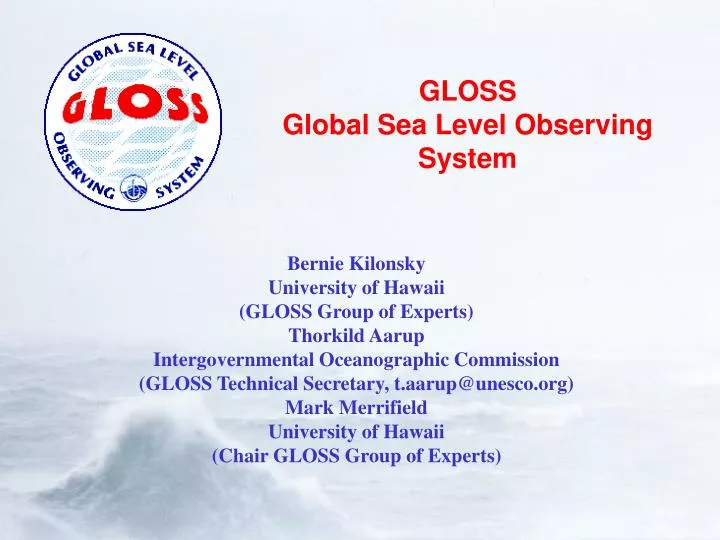 gloss global sea level observing system
