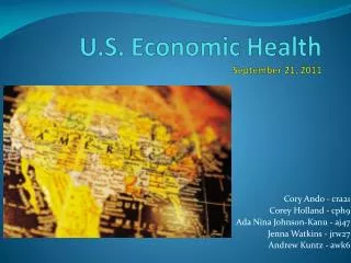 U.S. Economic Health September 21, 2011
