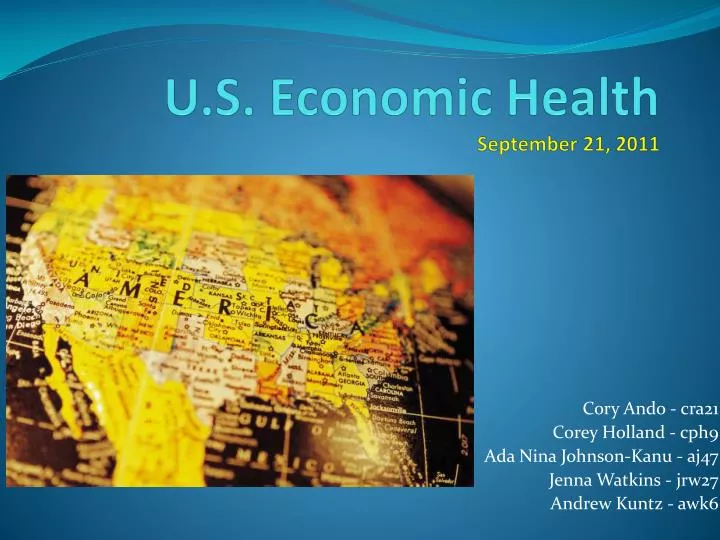 u s economic health september 21 2011