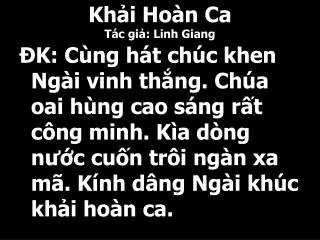 kh i ho n ca t c gi linh giang