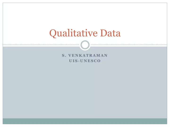 qualitative data