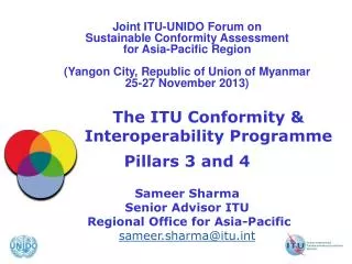 The ITU Conformity &amp; Interoperability Programme
