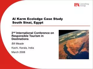 Al Karm Ecolodge Case Study South Sinai, Egypt