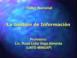 taller nacional
