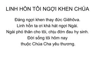 linh h n t i ng i khen ch a