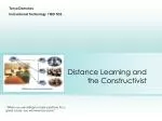 Distance Learning and the Constructivist - slide 1