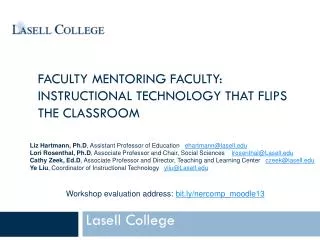 FACULTY MENTORING FACULTY: INSTRUCTIONAL TECHNOLOGY THAT FLIPS THE CLASSROOM