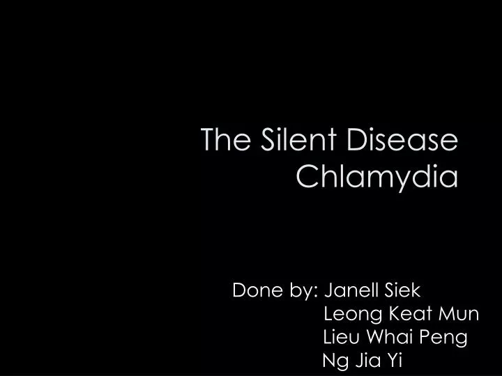 the silent disease chlamydia