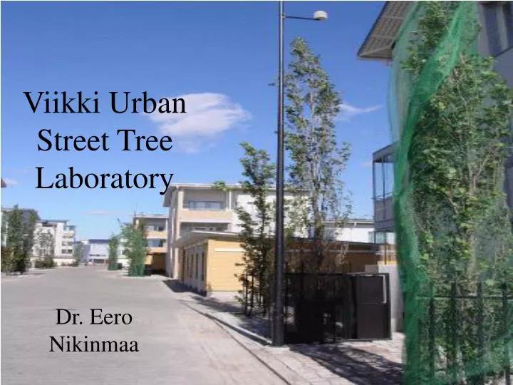 viikki urban street tree laboratory