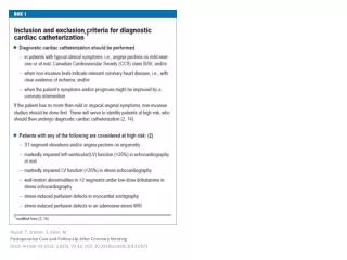 Rassaf , T; Steiner, S; Kelm, M Postoperative Care and Follow- Up After Coronary Stenting