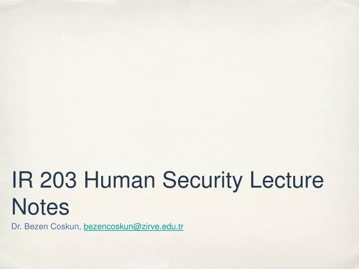 ir 203 human security lecture notes