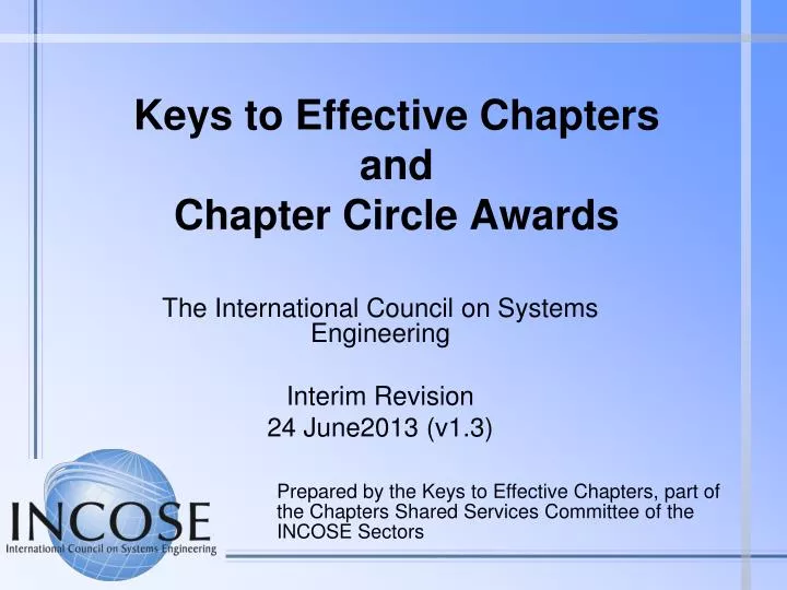 keys to effective chapters and chapter circle awards