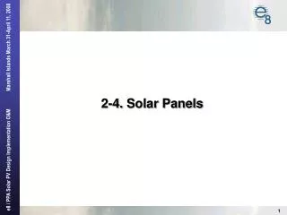 2-4. Solar Panels