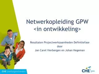 netwerkopleiding gpw in ontwikkeling