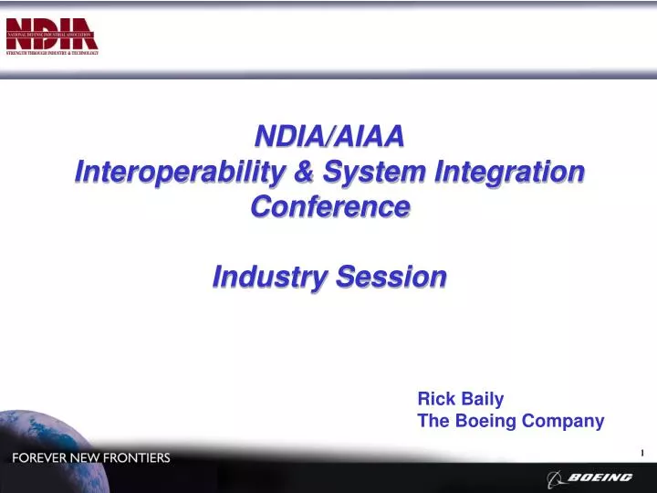 ndia aiaa interoperability system integration conference industry session