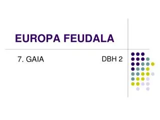 europa feudala
