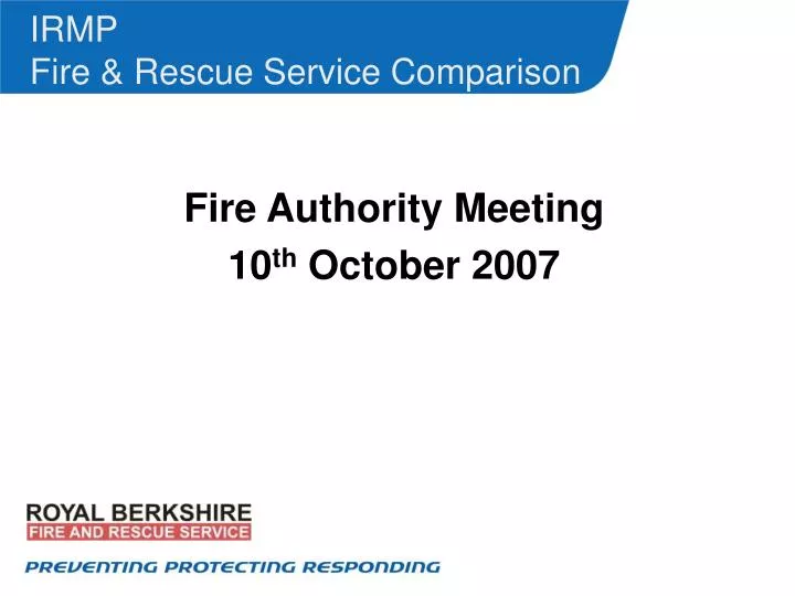 irmp fire rescue service comparison