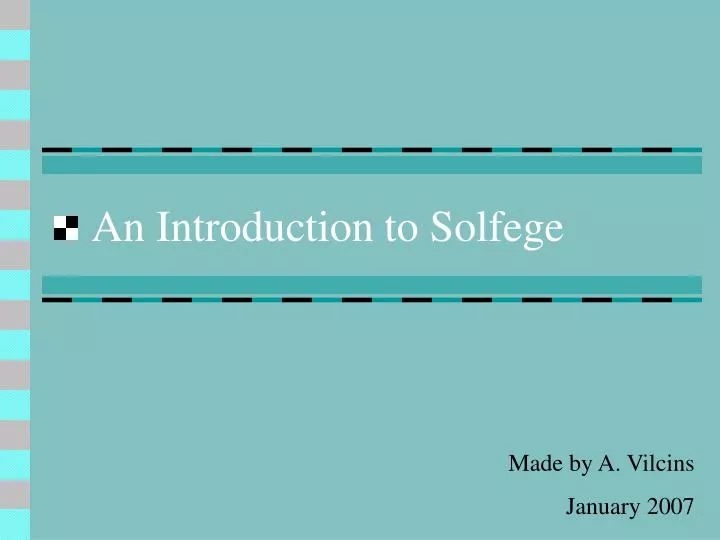 an introduction to solfege