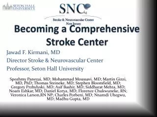 Becoming a Comprehensive Stroke Center