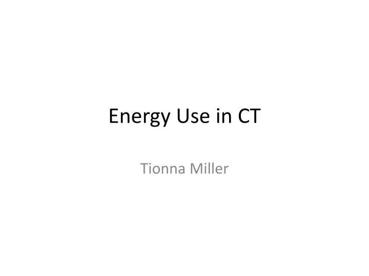 energy use in ct