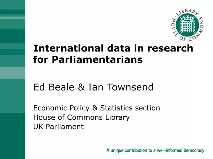 international data in research for parliamentarians