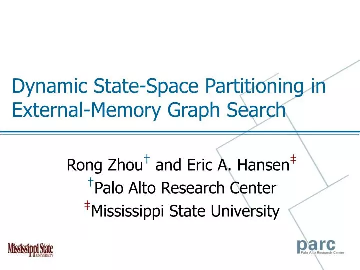 dynamic state space partitioning in external memory graph search