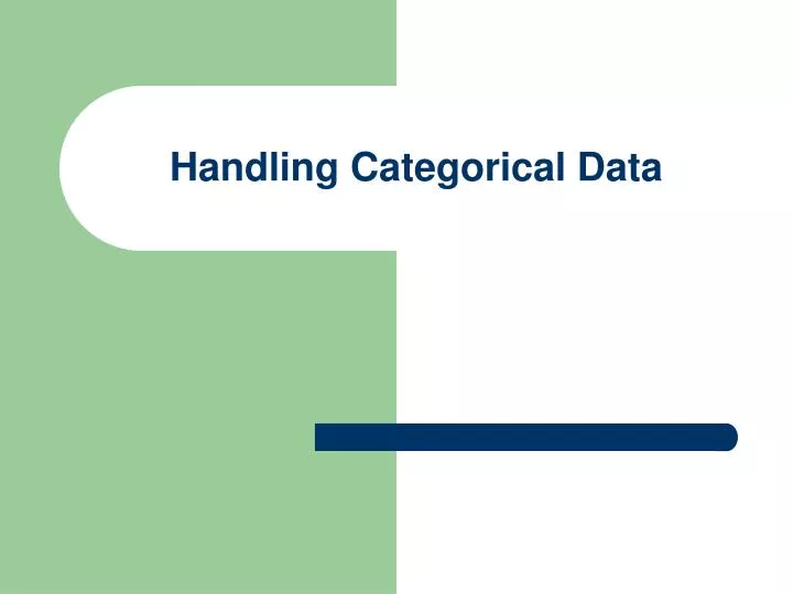 handling categorical data