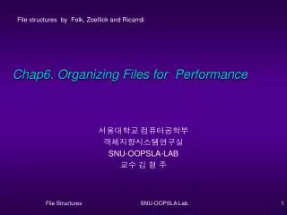 Chap6. Organizing Files for Performance