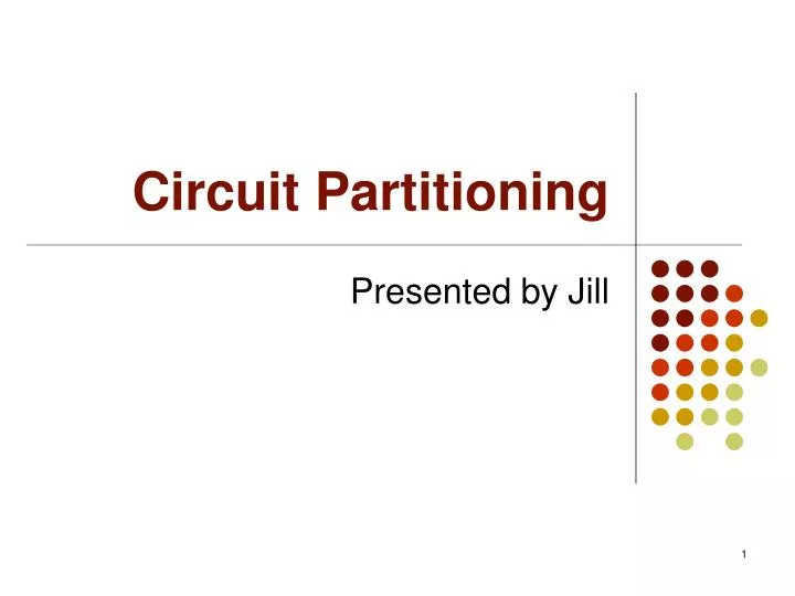 circuit partitioning