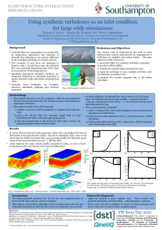 Using synthetic turbulence as an inlet condition for large eddy simulations