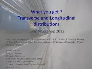 What you get ? Transverse and Longitudinal distributions