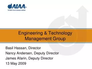Engineering &amp; Technology Management Group