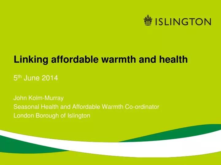 linking affordable warmth and health