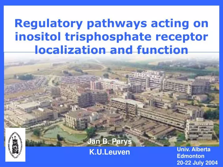 regulatory pathways acting on inositol trisphosphate receptor localization and function