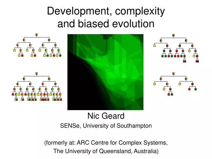development complexity and biased evolution
