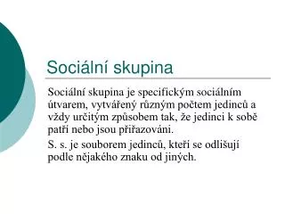 soci ln skupina