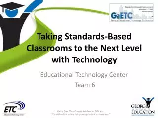 Taking Standards-Based Classrooms to the Next Level with Technology