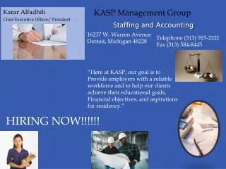 Staffing and Accounting