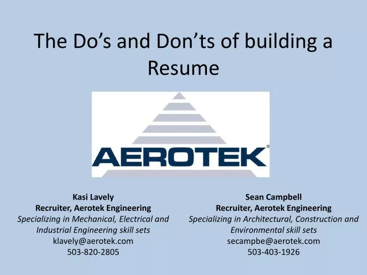 the do s and don ts of building a resume
