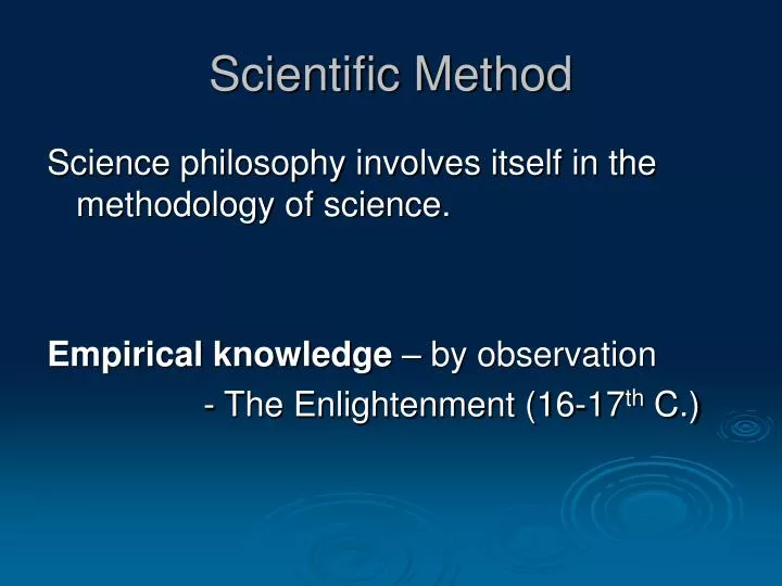 scientific method