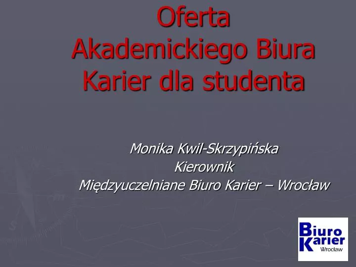 oferta akademickiego biura karier dla studenta