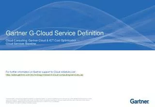 Gartner G-Cloud Service Definition