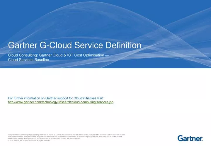 gartner g cloud service definition