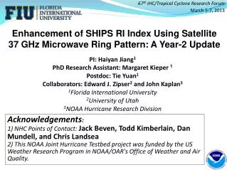 Enhancement of SHIPS RI Index Using Satellite 37 GHz Microwave Ring Pattern: A Year-2 Update