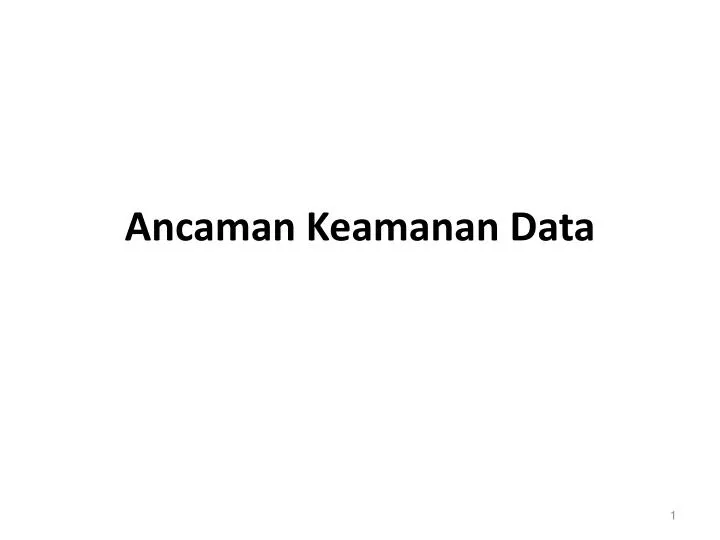 ancaman keamanan data