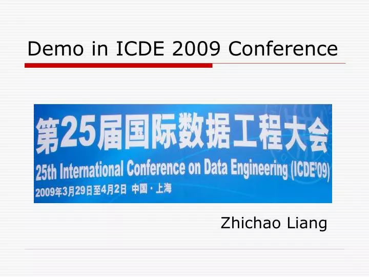 demo in icde 2009 conference