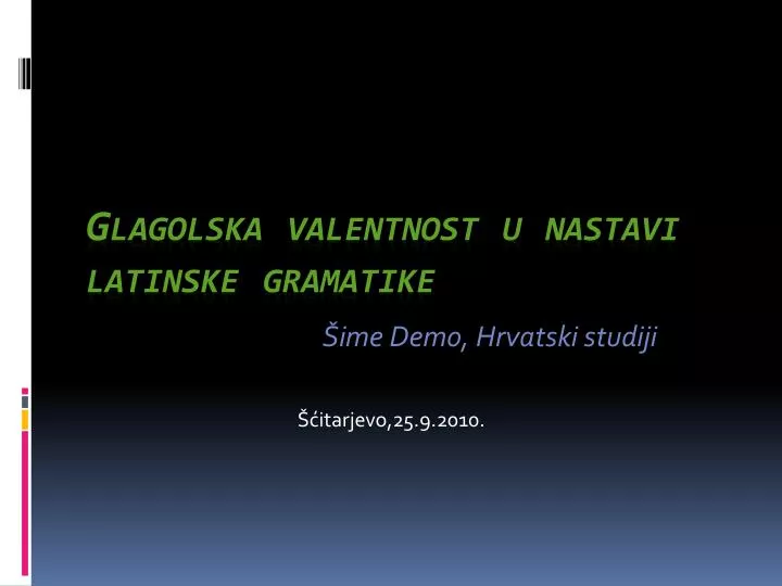 ime demo hrvatski studiji itarjevo 25 9 2010