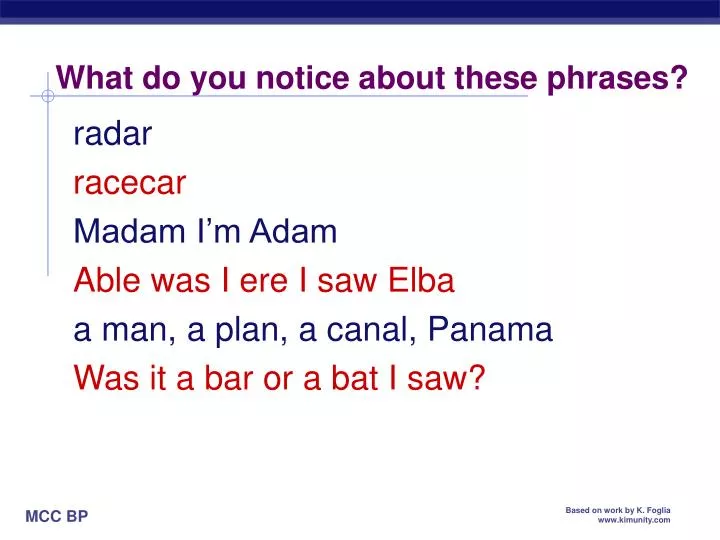 what do you notice about these phrases